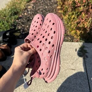 Pink Speckled Slip-On Clogs brand is Kane shoes